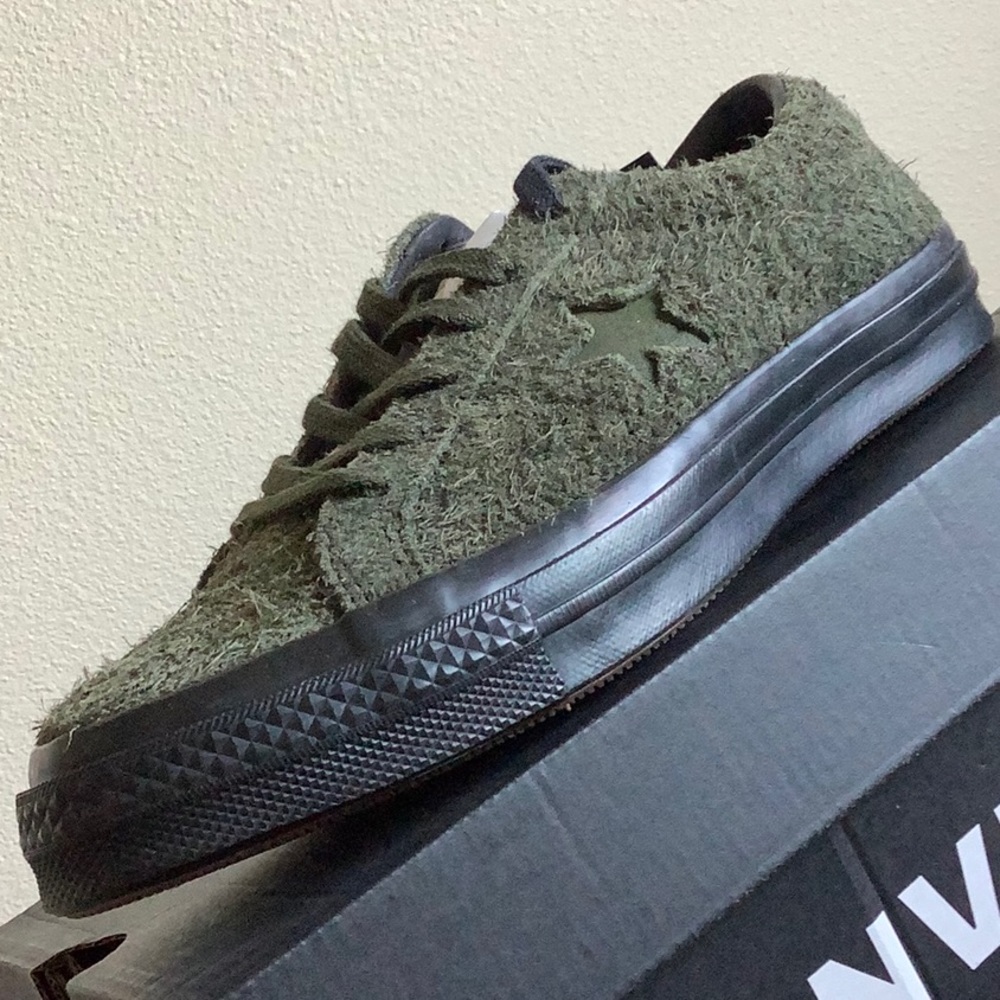 CONVERSE ONE STAR OX LOW SUEDE UTILITY GREEN